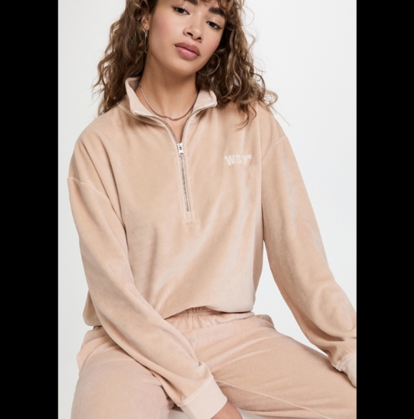 WSLY Tops - WSLY Plush Half Zip Sweatshirt